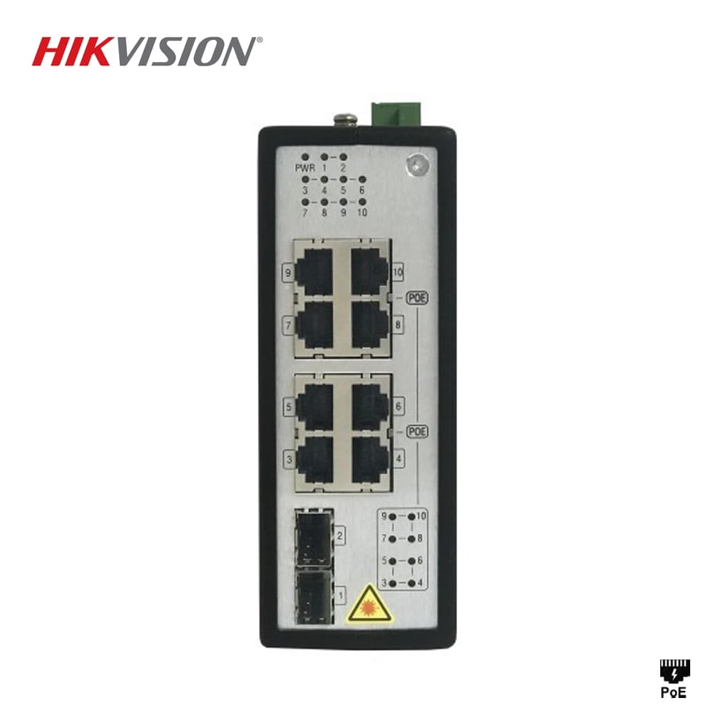 Hikvision DS-3T0510P 8 Port Gigabit Endüstriyel PoE Switch - Image 1